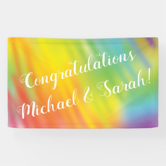 Rainbow Tie Dye Baby shower Spandoek (Horizontaal)