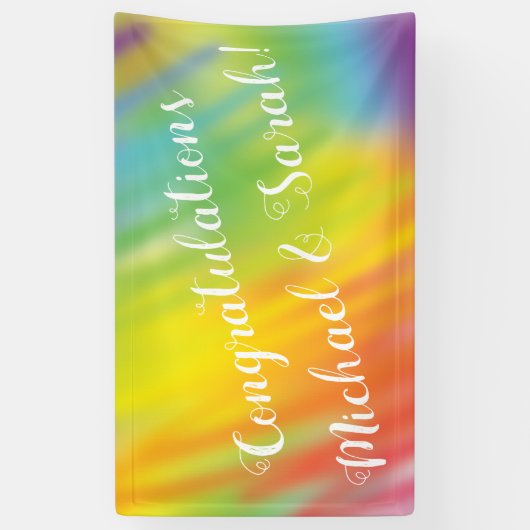 Rainbow Tie Dye Baby shower Spandoek (Verticaal)