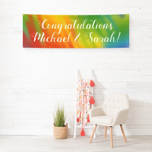 Rainbow Tie Dye Baby shower Spandoek (Insitu)