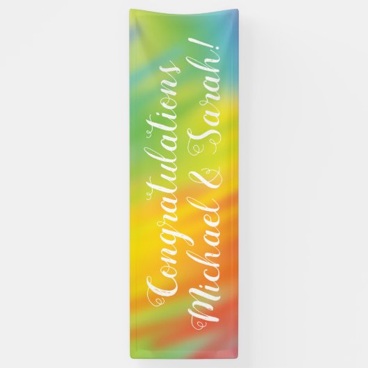 Rainbow Tie Dye Baby shower Spandoek (Verticaal)