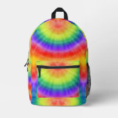Rainbow Tie Dye Bedrukte Rugzak (Voorkant)