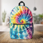 Rainbow Tie Dye Bedrukte Rugzak<br><div class="desc">Kleurrijke Rainbow Tie Dye Rugzak</div>