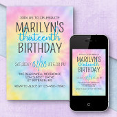 Rainbow Tie Dye Birthday Kaart