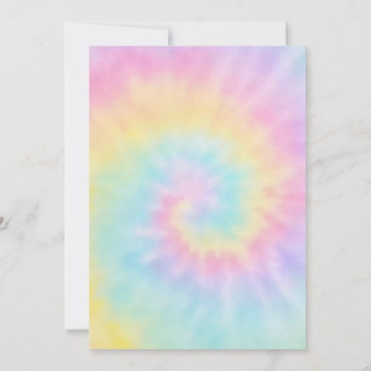 Rainbow Tie Dye Birthday Kaart (Achterkant)