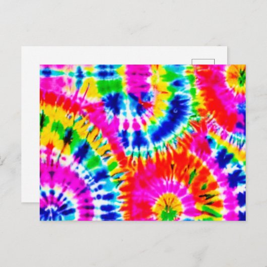 Rainbow Tie Dye Briefkaart (Voorkant / Achterkant)