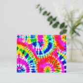 Rainbow Tie Dye Briefkaart (Staand voorkant)