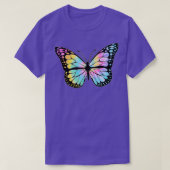Rainbow Tie Dye Butterfly T-shirt (Design voorkant)