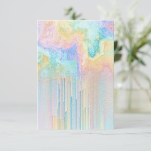 Rainbow Tie Dye Clouds Weather Bedankkaart (Staand voorkant)