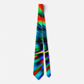 Rainbow Tie Dye Custom Satin Necktie Stropdas (Voorkant)