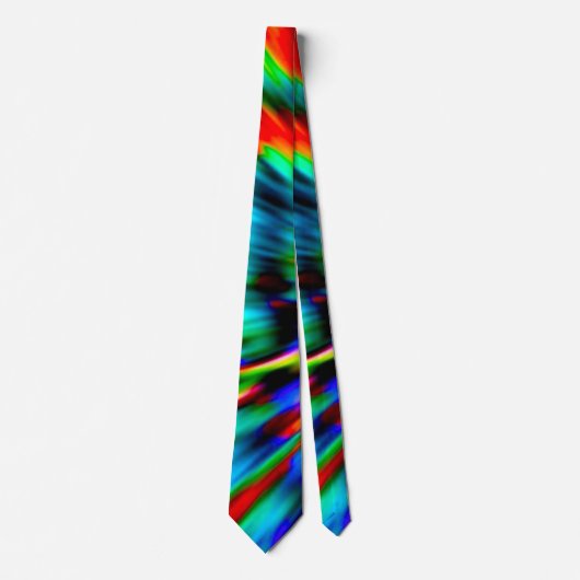 Rainbow Tie Dye Custom Satin Necktie Stropdas (Voorkant)