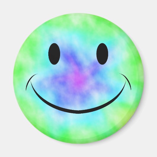 Rainbow Tie Dye Face Magnet (Voorkant)