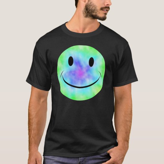 Rainbow Tie Dye Face T-Shirt (Voorkant)