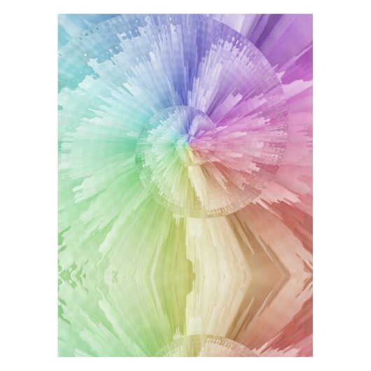 Rainbow Tie Dye Feathers Colorful Tafelkleed (Voorkant)
