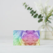 Rainbow Tie Dye Feathers Colorful Visitekaartje (Staand voorkant)
