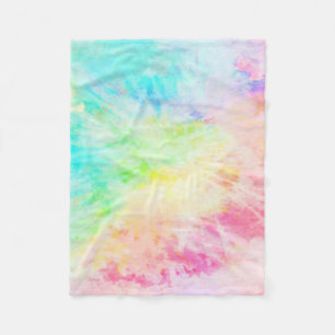 Rainbow Tie Dye Fleece Deken