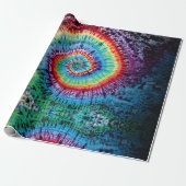 Rainbow Tie Dye Gift Wrapping Paper Cadeaupapier (Uitgerold)