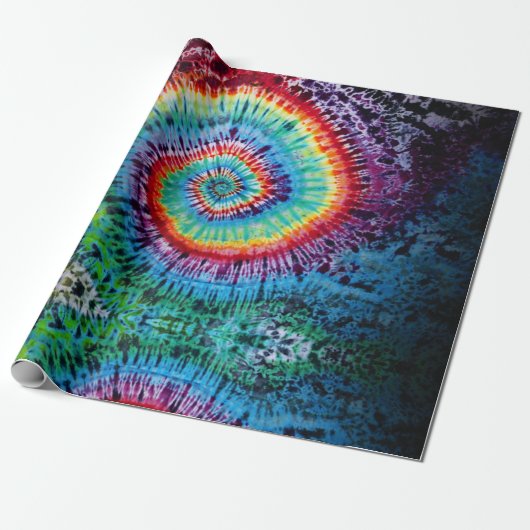 Rainbow Tie Dye Gift Wrapping Paper Cadeaupapier (Uitgerold)