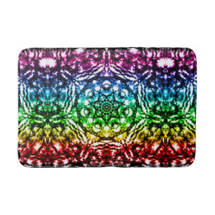 Rainbow Tie Dye Mandala Star Badmat