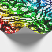 Rainbow Tie Dye Mandala Star Birthday Party Cadeaupapier (Hoek)