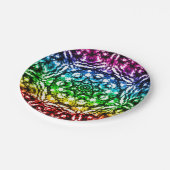 Rainbow Tie Dye Mandala Star Birthday Party Papieren Bordje (Gekanteld)