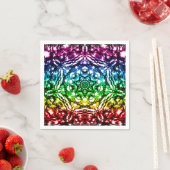 Rainbow Tie Dye Mandala Star Birthday Party Servet (Insitu)