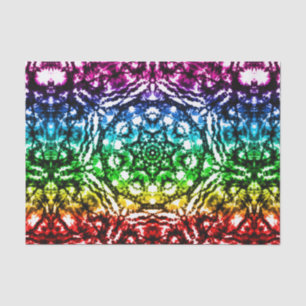 Rainbow Tie Dye Mandala Star Birthday Party Tissuepapier