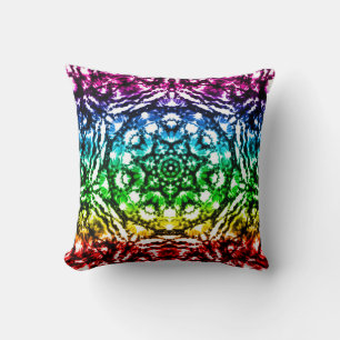 Rainbow Tie Dye Mandala Star Kussen