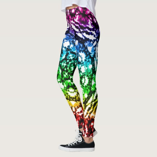 Rainbow Tie Dye Mandala Star Leggings (Links)