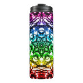 Rainbow Tie Dye Mandala Star Thermosbeker (Voorkant)