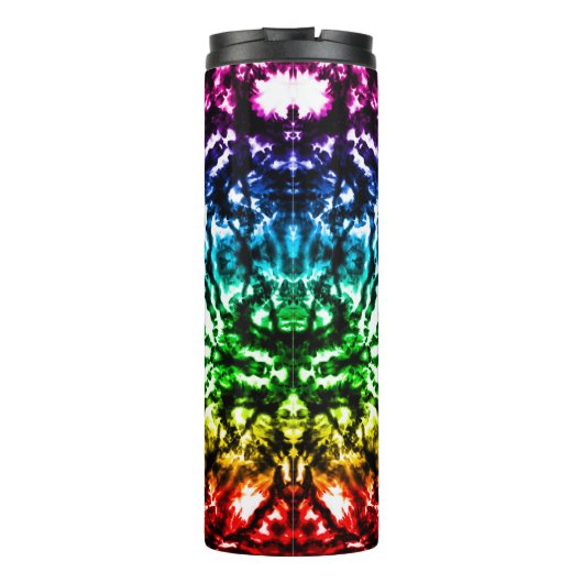 Rainbow Tie Dye Mandala Star Thermosbeker (Achterkant)