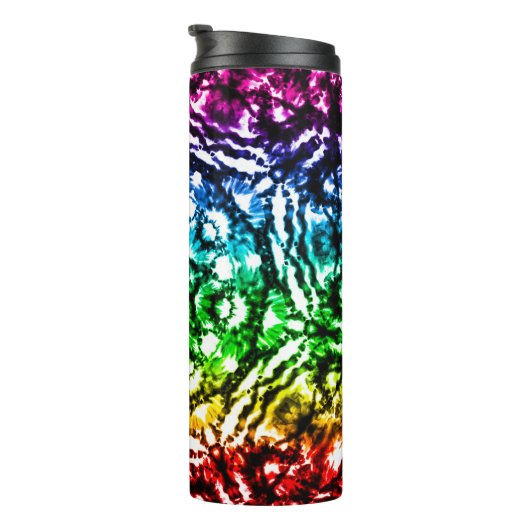 Rainbow Tie Dye Mandala Star Thermosbeker (Geroteerd rechts)