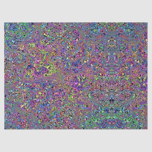 Rainbow Tie Dye Marble Hippie Kijk Tissuepapier (Voorkant)