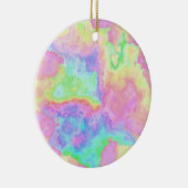 Rainbow Tie Dye Marble Stone Pastels Keramisch Ornament (Rechts)
