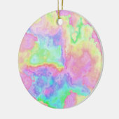 Rainbow Tie Dye Marble Stone Pastels Keramisch Ornament (Links)