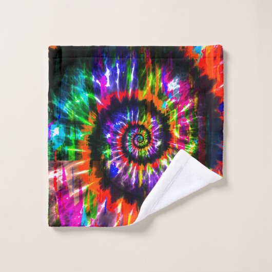 Rainbow Tie Dye Optical Illusitern Bad Handdoek (Wasdoekje)