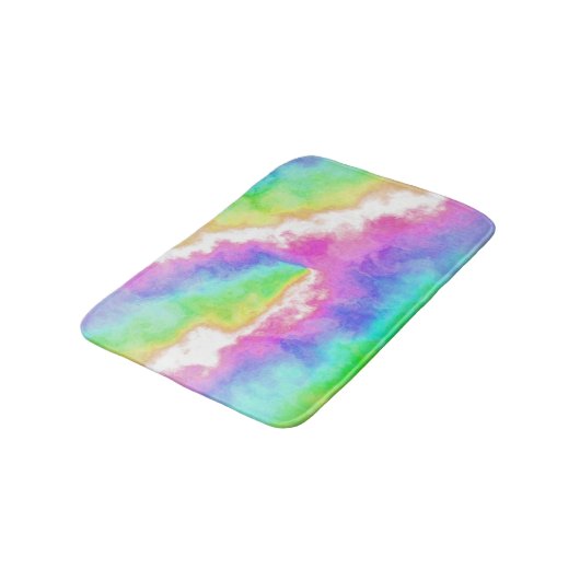 Rainbow Tie Dye Party Badmat (Gekanteld)