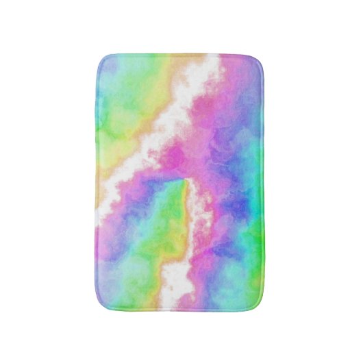 Rainbow Tie Dye Party Badmat (Voorkant Verticaal)