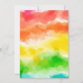 Rainbow Tie Dye Party Birthday Invitation Kaart (Achterkant)