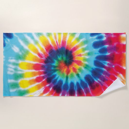Rainbow Tie Dye Party Strandlaken (Voorkant)
