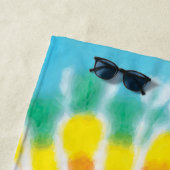 Rainbow Tie Dye Party Strandlaken (In situ)