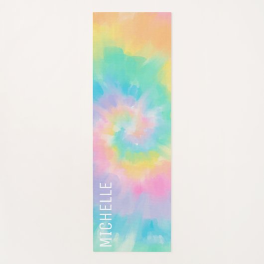 Rainbow Tie Dye Pattern Gepersonaliseerd Yogamat (Voorkant)