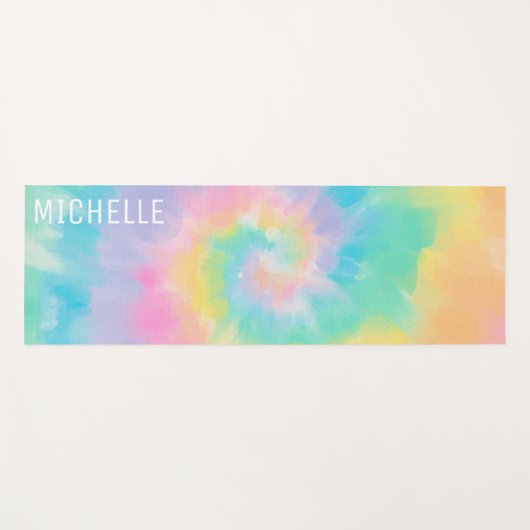 Rainbow Tie Dye Pattern Gepersonaliseerd Yogamat (Voorkant (horizontaal))