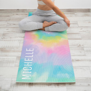 Rainbow Tie Dye Pattern Gepersonaliseerd Yogamat