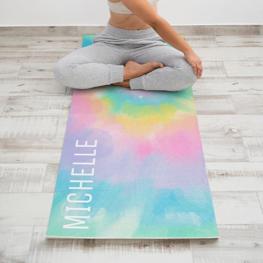 Rainbow Tie Dye Pattern Gepersonaliseerd Yogamat