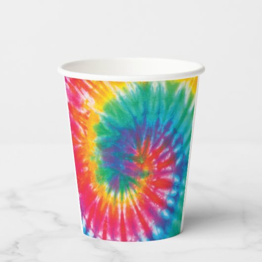 Rainbow Tie Dye Pattern Novelty Papieren Bekers (Achterkant)
