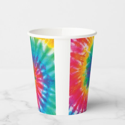 Rainbow Tie Dye Pattern Novelty Papieren Bekers (Links)