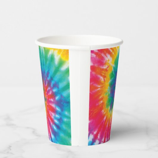 Rainbow Tie Dye Pattern Novelty Papieren Bekers (Rechts)
