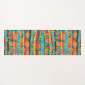 Rainbow Tie Dye Peace Signaleert Retro Yogamat (Voorkant (horizontaal))