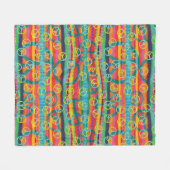 Rainbow Tie Dye Peace Signaleringen Stripes Fleece Deken (Voorkant (Horizontaal))