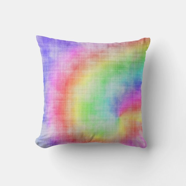 Rainbow Tie Dye Pillow Kussen (Voorkant)